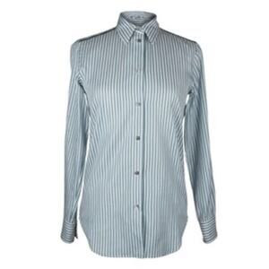 Loro Piana Enrica Princess Striped Button Up Top Size: IT44, US8